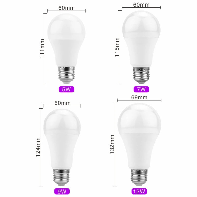 LED Dusk To Dawn Bulb 5W 7W 9W 12W E27 Sensor Outdoor Light AC 110V 220V 85-265V Day Night Light Auto ON/OFF LED Smart Lamp