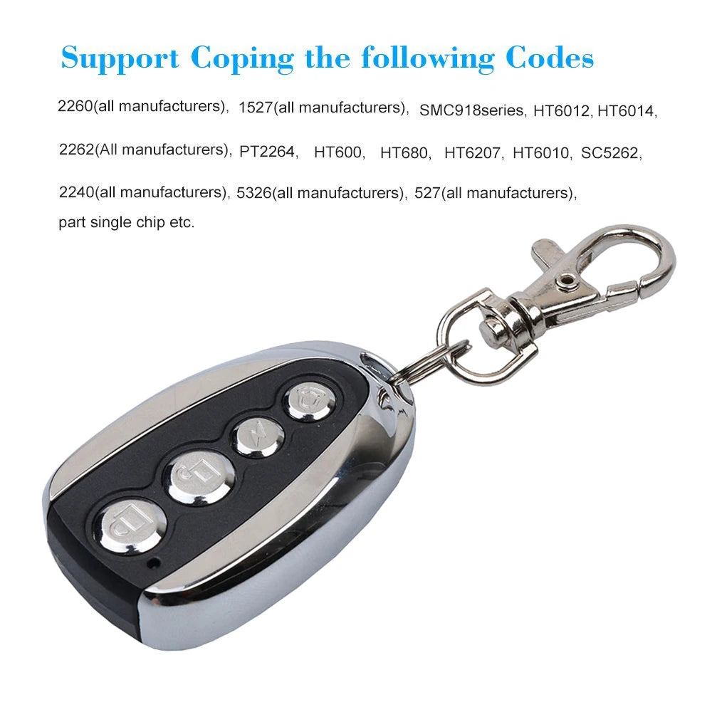 kebidumei 433Mhz lock 4 button universal copy remote control garage door car alarm product remote control clone door keychain