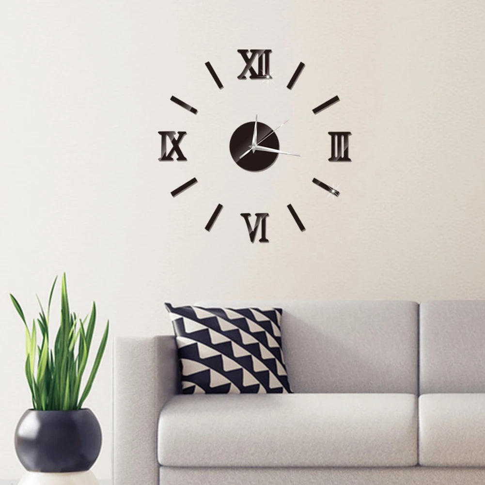 3D Large Wall Clock Stickers Elegant Digital Wall Clocks for Your Home Wall Décor