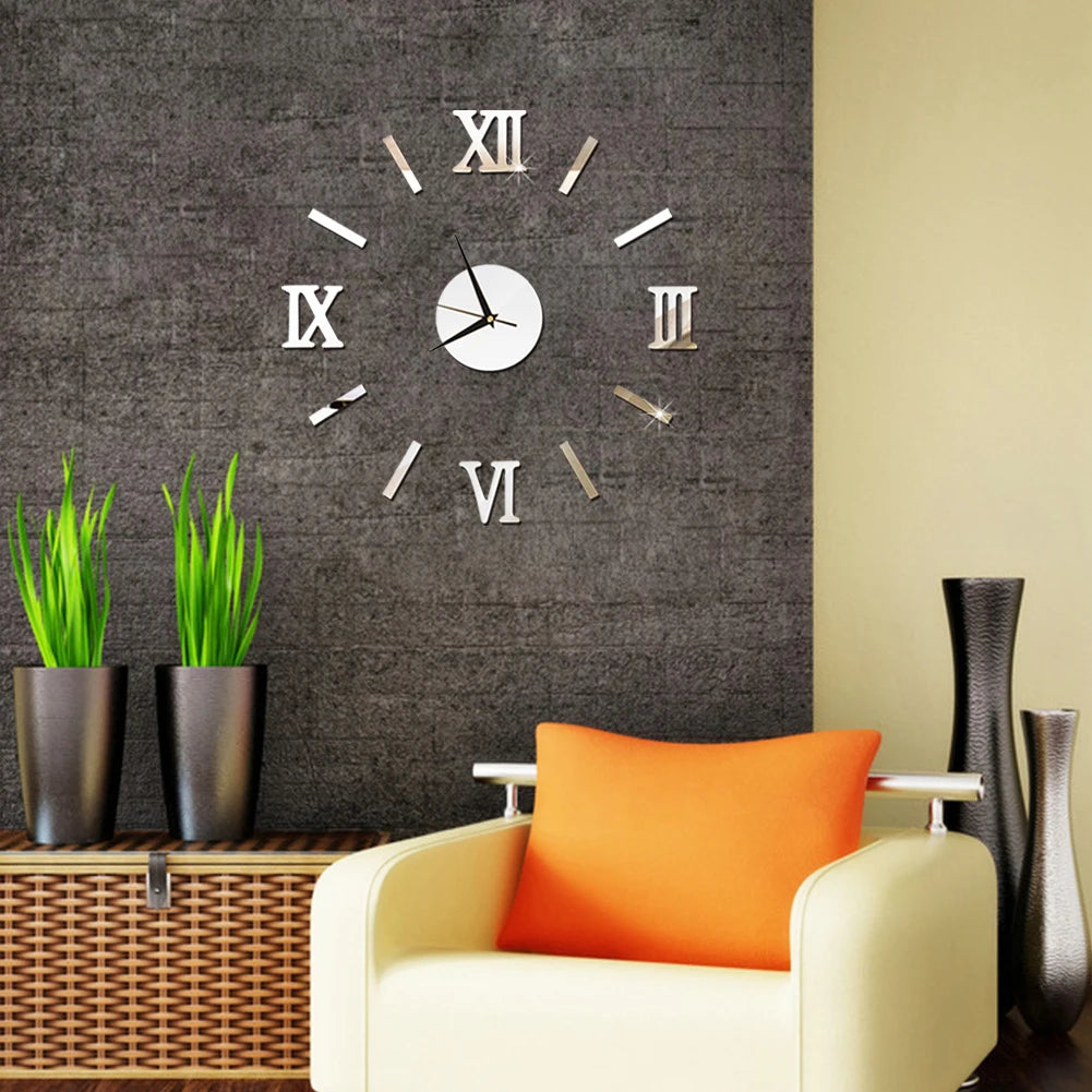 3D Large Wall Clock Stickers Elegant Digital Wall Clocks for Your Home Wall Décor