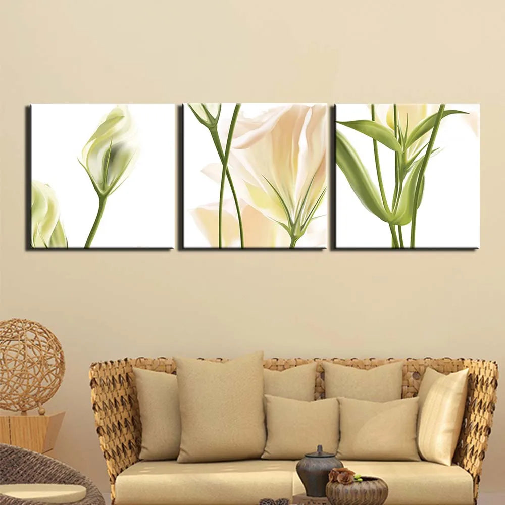 3 Panels Abstract Flower Art Canvas HD Prints for Any Rooms Wall Décor