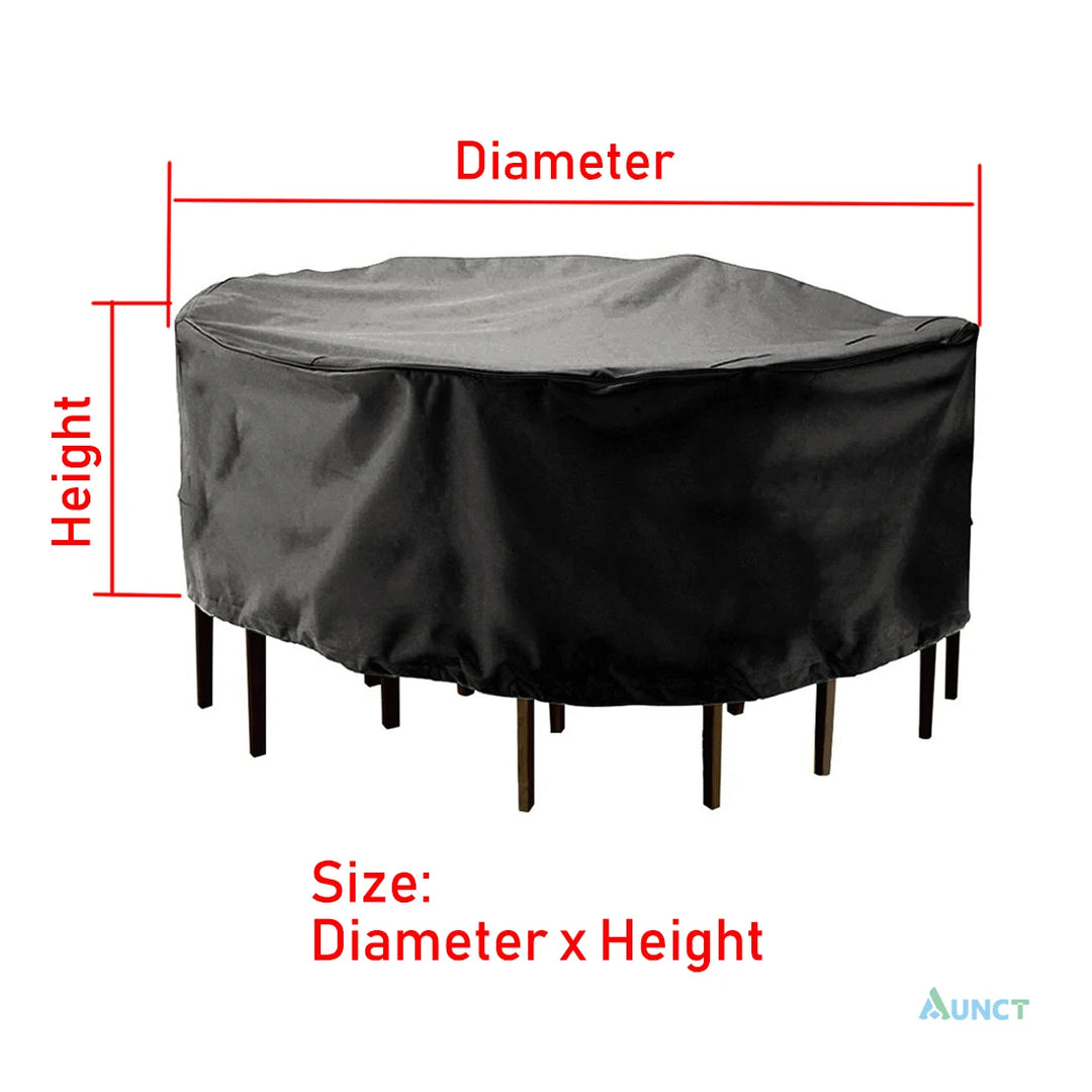 15 Sizes Outdoor Garden Furniture Cover Round Table Chair Set Waterproof Oxford Wicker Sofa Protect Patio Rain Snow Dust Covers