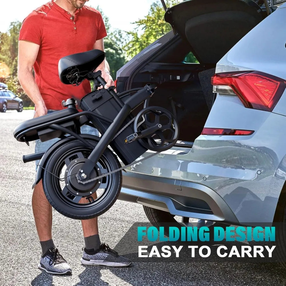 Folding Electric Bike for Adults, Powerful 750W Motor 40 Miles 20Mph Top Speed Foldable Electric Bicycle,