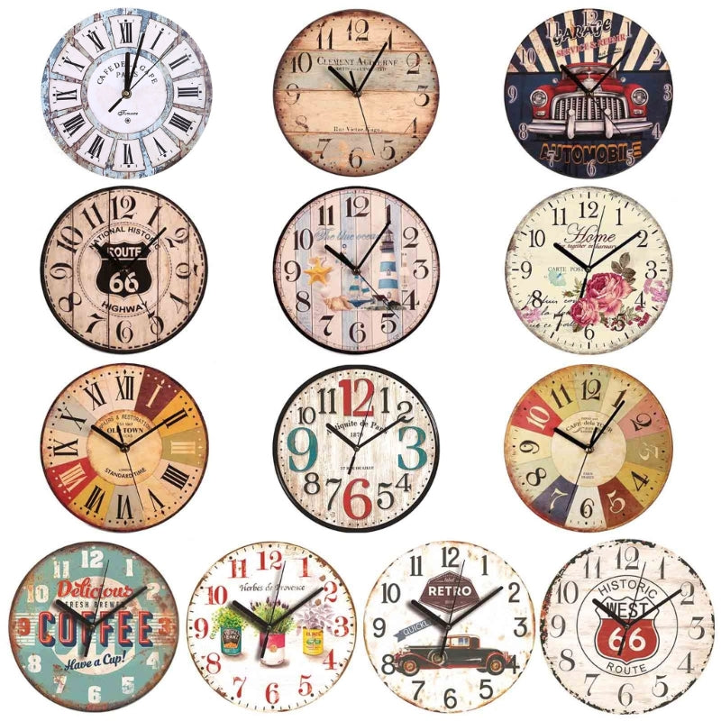 Wall Wooden Clocks Brief Design Silent Home Cafe Office Wall Decor 9inch Wall Art Large Wall Clocks 23cm Coffee Houses