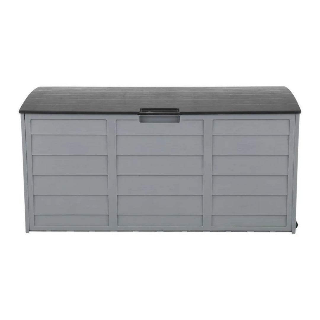 US 75 Gallon Large Resin Deck Box Outdoor Storage with Wheels for Patio Furniture