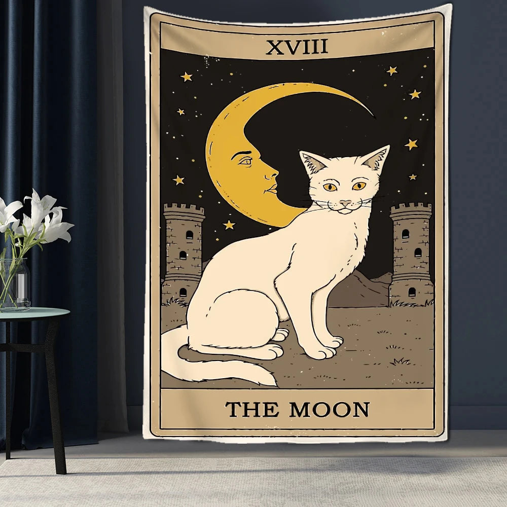 Tarot Cat Claw Tapestry Wall Hanging  Boho Witchcraft Decor Home  Hippie Mattress Girls Dormitory