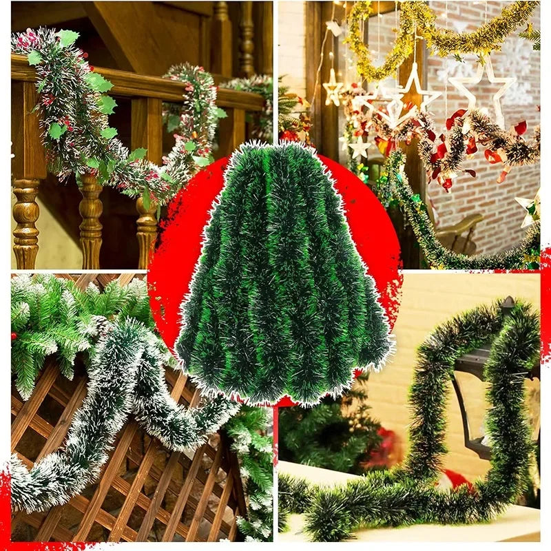 Christmas Green Cane Ribbons Garland DIY Xmas Tree Ornaments