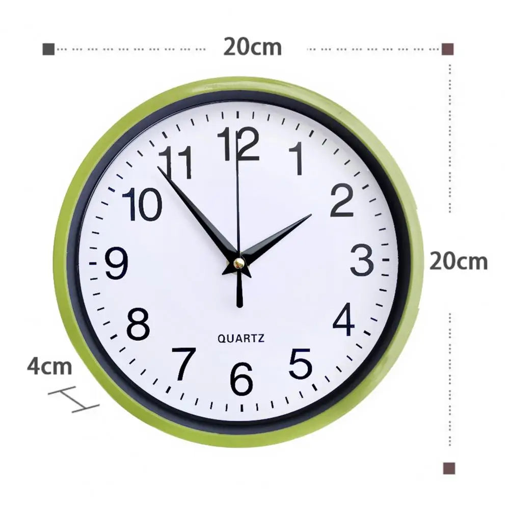 8 Inch Wall Clock Hanging Clock Large Number Round Analogue Clock Battery Powered Decorating For Home Kitchen Office Decoration