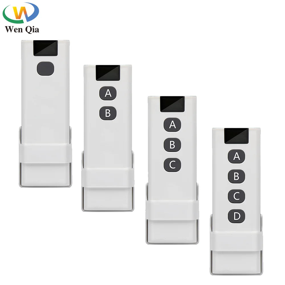 433 Mhz Wireless RF Remote Control 1527 Learning Code Remote Controller 1/2/3/4CH Controller For Garage Door Lamps Lights Gate