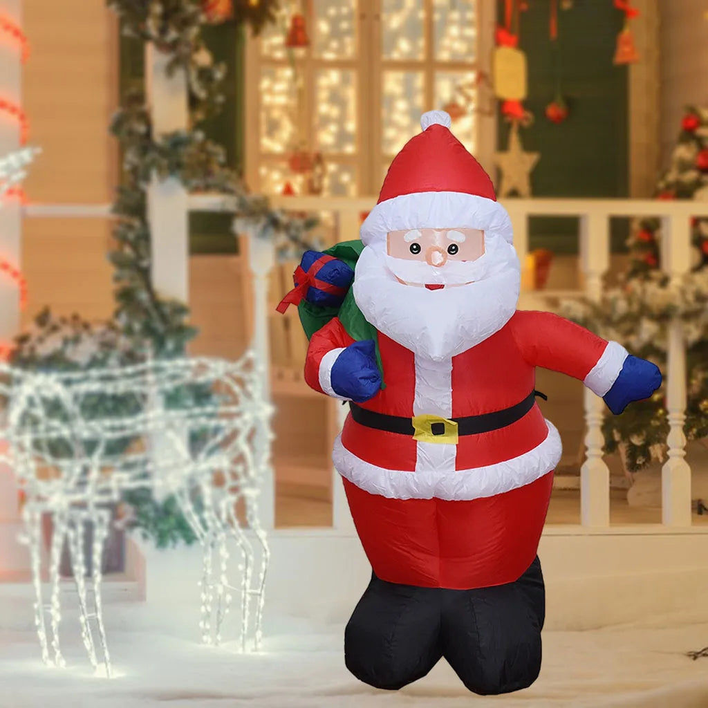 1.2M Christmas Inflatable Santa Claus Outdoor Decoration for Yard with LED Lights