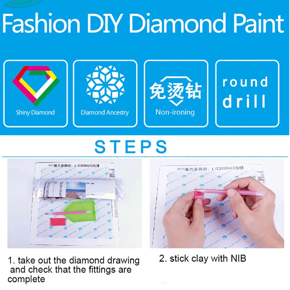 YI BRIGHT Diamond Painting Town Dusk DIY handmade 5D full square drill round drill wall artwork home decor