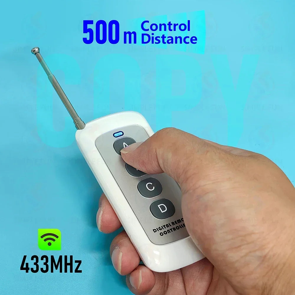 Copy Remote Control 433MHz,500m Control Distance,Duplicator for Garage Door Clone Function Transmitter CAME Nice CASIT BENINCA