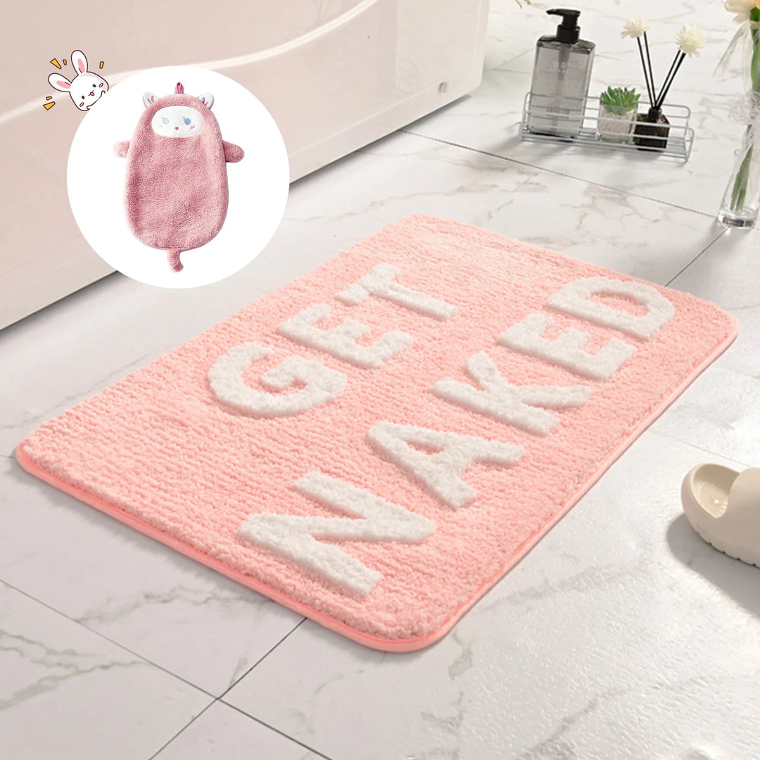 Flocking Thickened Floor Mat Entry Door Mat Bathroom Rug Anti-skid Bathroom Mat Set Entrance Carpet  Kitchen Foot Mat