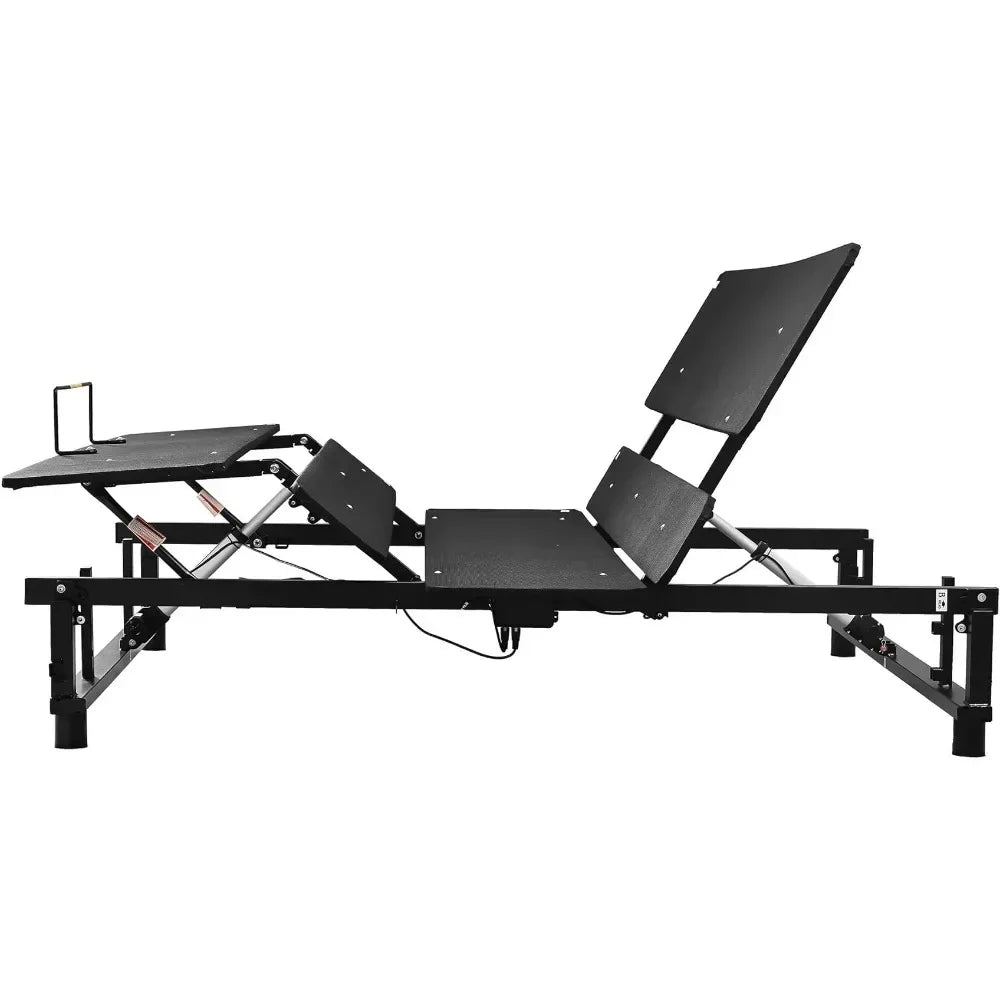 Adjustable bed frame, ergonomic bed frame, head and foot tilt, zero gravity, wireless remote control, easy tool assembly