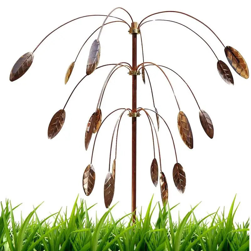 Garden Wind Spinner 120cm  Mental Copper Wind Spinners Outdoor Kinetic Art Windmill Decor Wind Spinner For Garden Yard