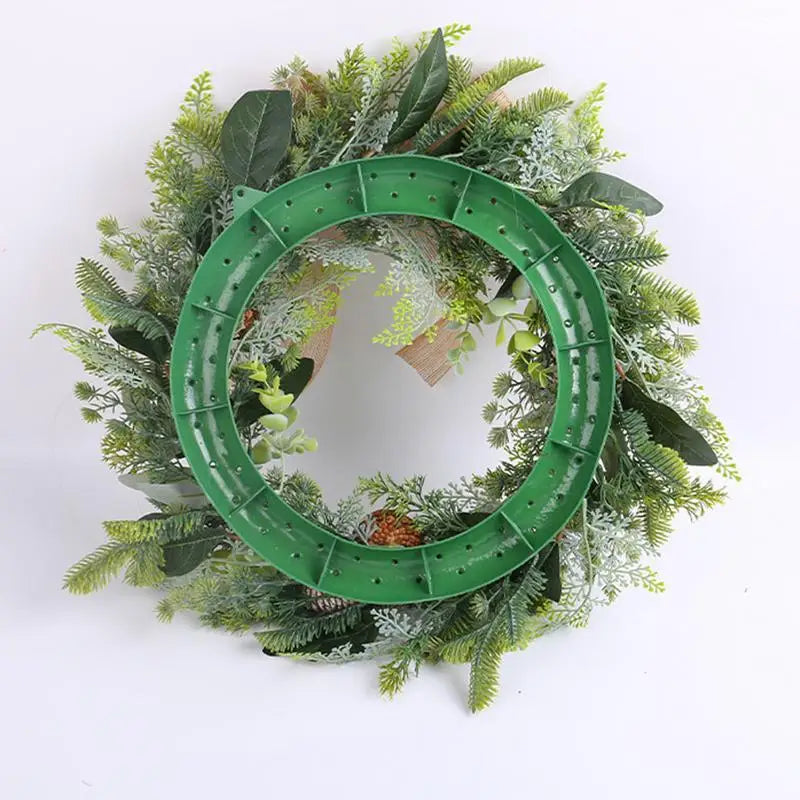 Christmas Holiday Wreath Pre Lit Artificial Green Leaves For Seasonal Home Decorations