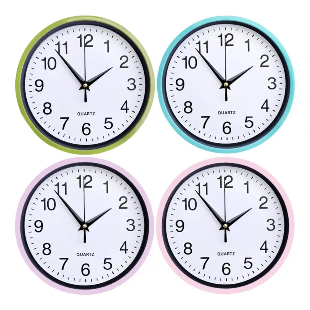 8 Inch Wall Clock Hanging Clock Large Number Round Analogue Clock Battery Powered Decorating For Home Kitchen Office Decoration