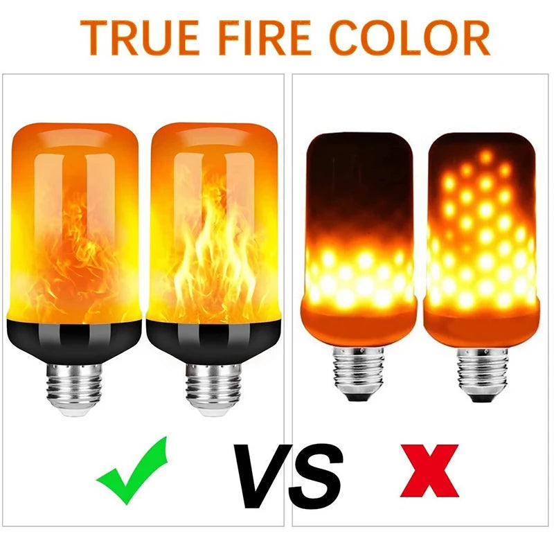 E14 E27 LED Flame Lamps B22 Corn Bulb Creative Flickering Effect Bulb AC85-265V LED Emulation Dynamic Flame Light For Home Decor