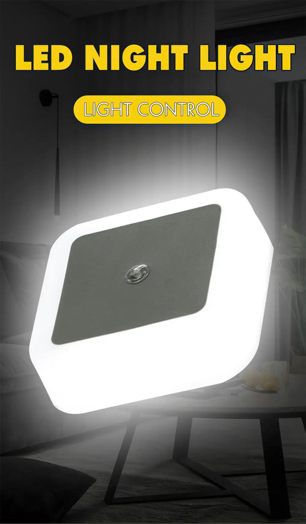 LED Night Light Smart Motion Sensor Lamp EU UK US Plug Mini Wall Lights For Bedroom Hallway Corridors Stairs Bedside Lamp