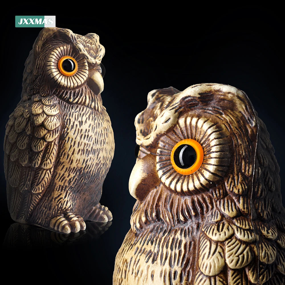 Realistic Birds Owl Scared Animal Scarecrow Home Decor Lawn Courtyard Decoration Art Sculpture Garden Statue Desktop Crafts Toys