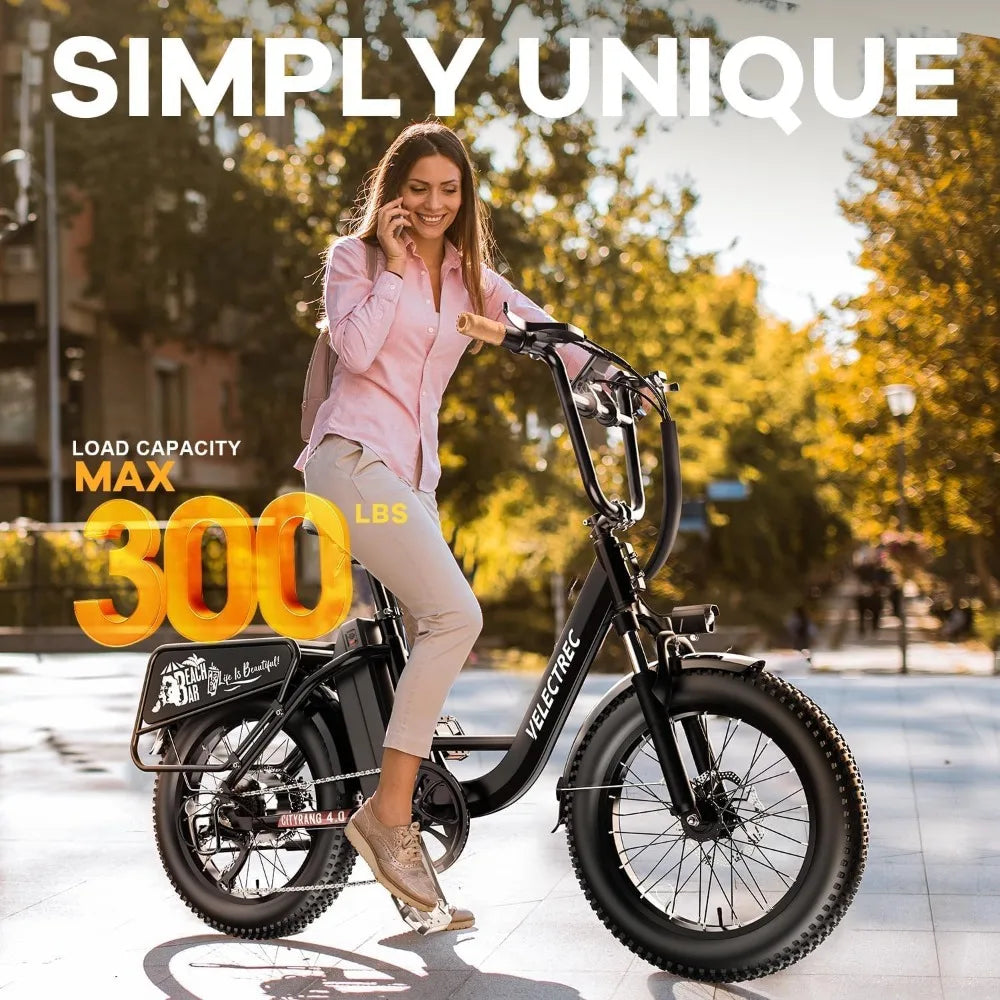 1500W Peak Electric Bike for Adults, 48V 20Ah Removable Battery Max Range 80Miles & 30MPH Electric Bicycle