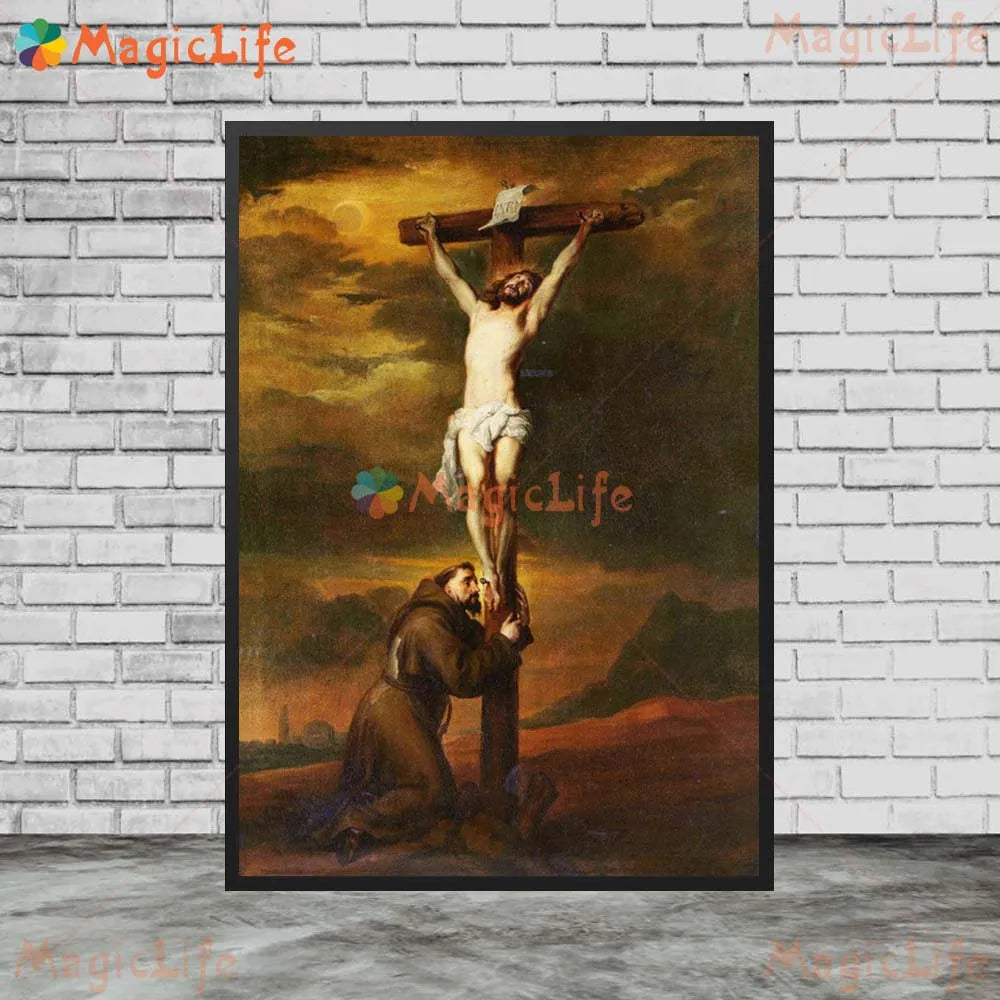 Religion Christ and Mary Posters Christianity Wall Pictures For Living Room Nordic Poster Wall Art Canvas Painting Unframed