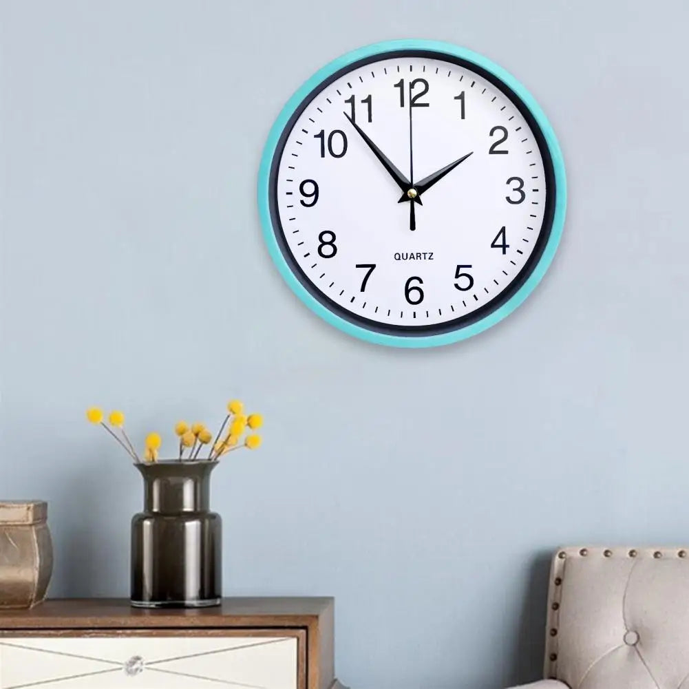 8 Inch Wall Clock Hanging Clock Large Number Round Analogue Clock Battery Powered Decorating For Home Kitchen Office Decoration