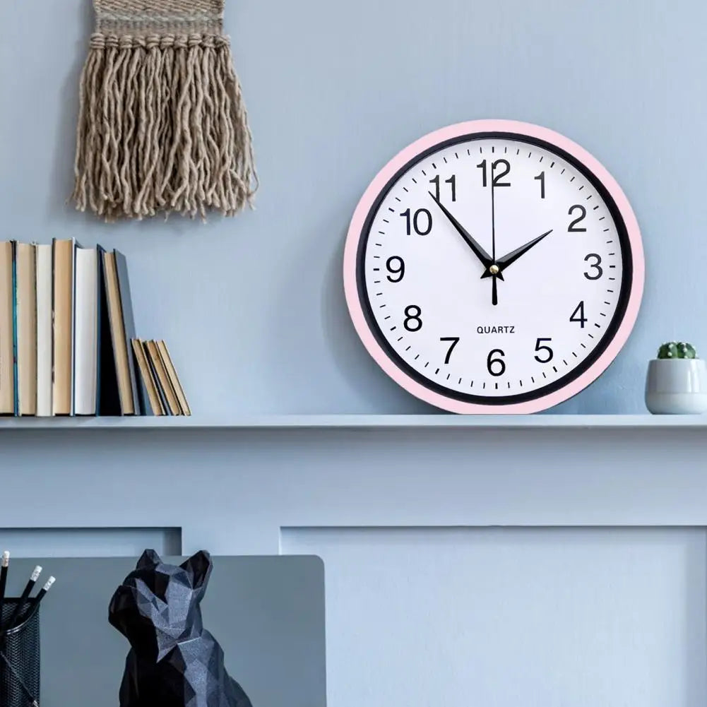 8 Inch Wall Clock Hanging Clock Large Number Round Analogue Clock Battery Powered Decorating For Home Kitchen Office Decoration