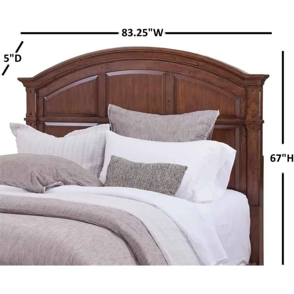 Sedona Cinnamon Cherry King Size Wood Panel Headboard ,Original Bed Headboards Large Bed Headboards