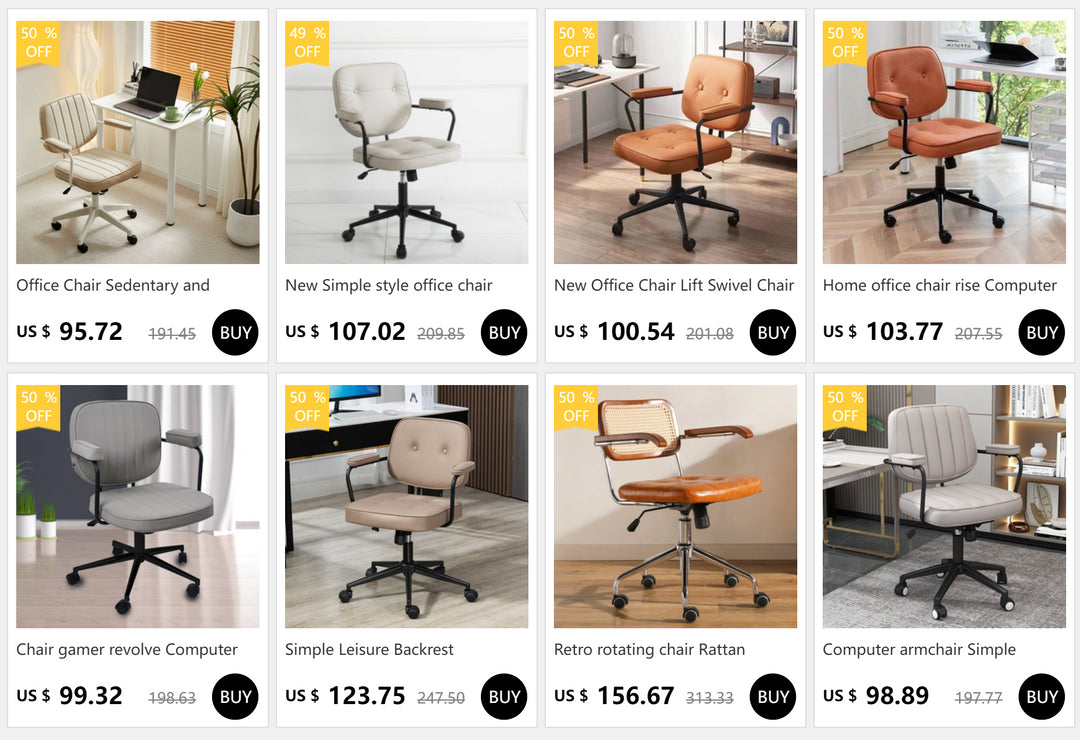 Retro rotating chair Rattan computer office chair Japanese comfortable storage study desk seat breathable armrest rattan chair