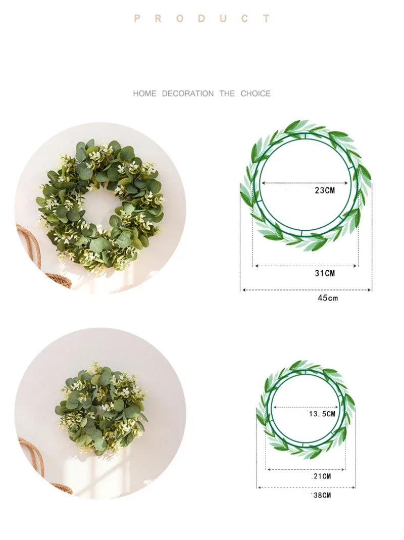 Artificial Eucalyptus Wreaths for Front Door Home Wall Decoration Spring Summer Wreath Faux Eucalyptus Centerpieces Christmas