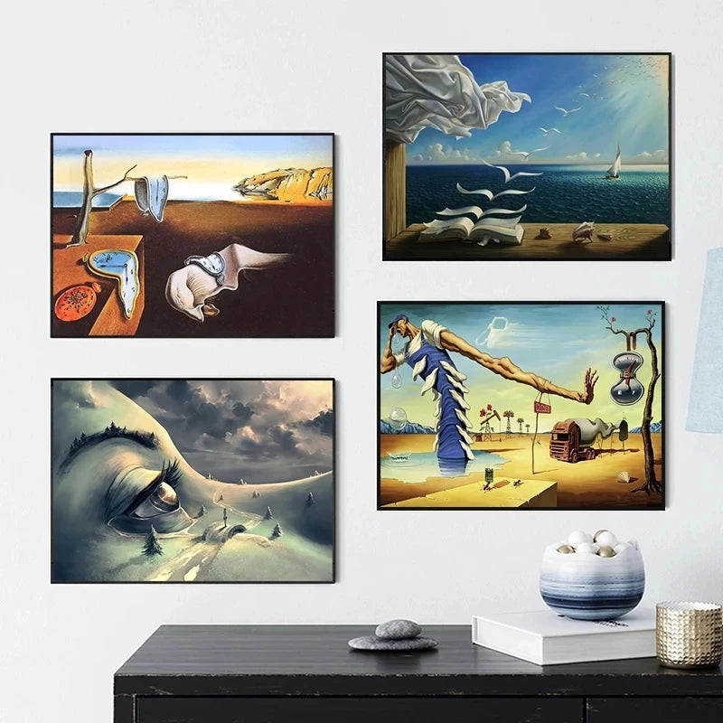 Famous Surrealism By Salvador Dali Canvas Paintings Abstract Posters and Prints Wall Art Pictures for Living Room Decoration