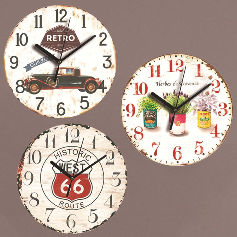 Wall Wooden Clocks Brief Design Silent Home Cafe Office Wall Decor 9inch Wall Art Large Wall Clocks 23cm Coffee Houses