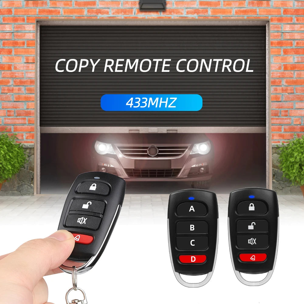 KEBIDUMEI 433Mhz Copy Remote Control Auto 4 Keys Code Garage Gate Door Garage Door Control Duplicator Portal Remote Control Key