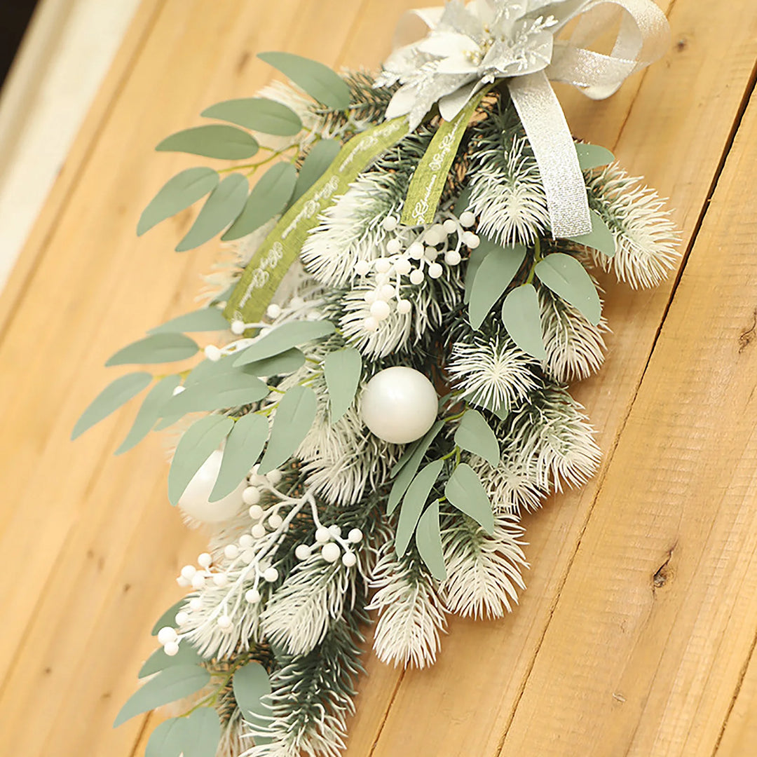 Christmas Wreath Garlands Wall Decoration Lifelike High-quality Handmade Artificial Plants