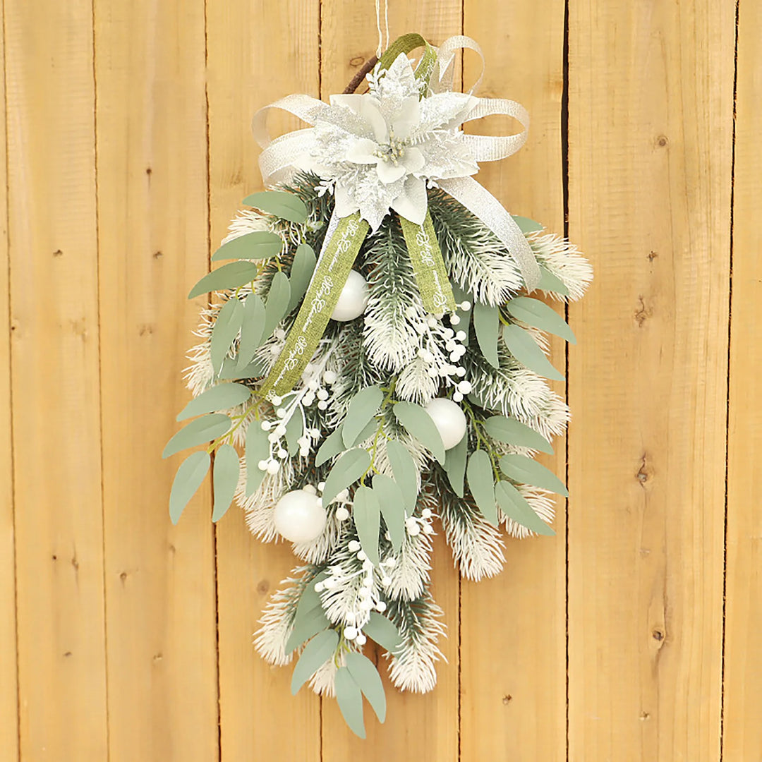 Christmas Wreath Garlands Wall Decoration Lifelike High-quality Handmade Artificial Plants