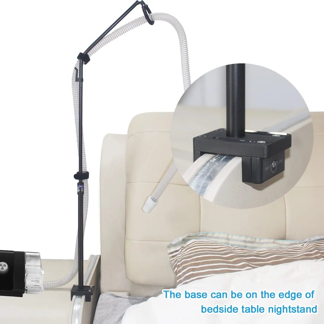 CPAP Hose Holder Hanger, Height Adjustable Tube Lift Support provides 2 Clamping Sides Avoid Tangling Prevent Blockage