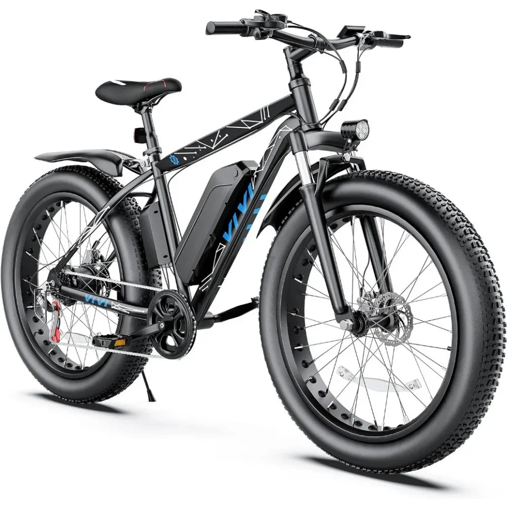 Electric Bike 26" x 4.0 Fat Tire Electric Bicycle, 750W Motor Peak Electric Mountain Bike, 48V13AH Removable Lithium-Ion Battery