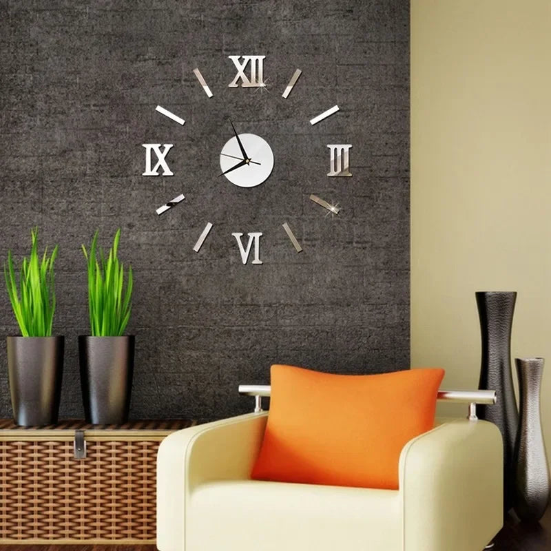 3D Large Wall Clock Stickers Elegant Digital Wall Clocks for Your Home Wall Décor