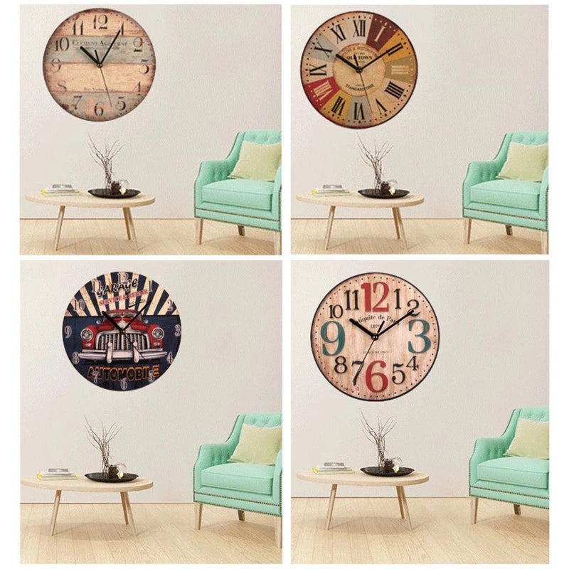 Wall Wooden Clocks Brief Design Silent Home Cafe Office Wall Decor 9inch Wall Art Large Wall Clocks 23cm Coffee Houses