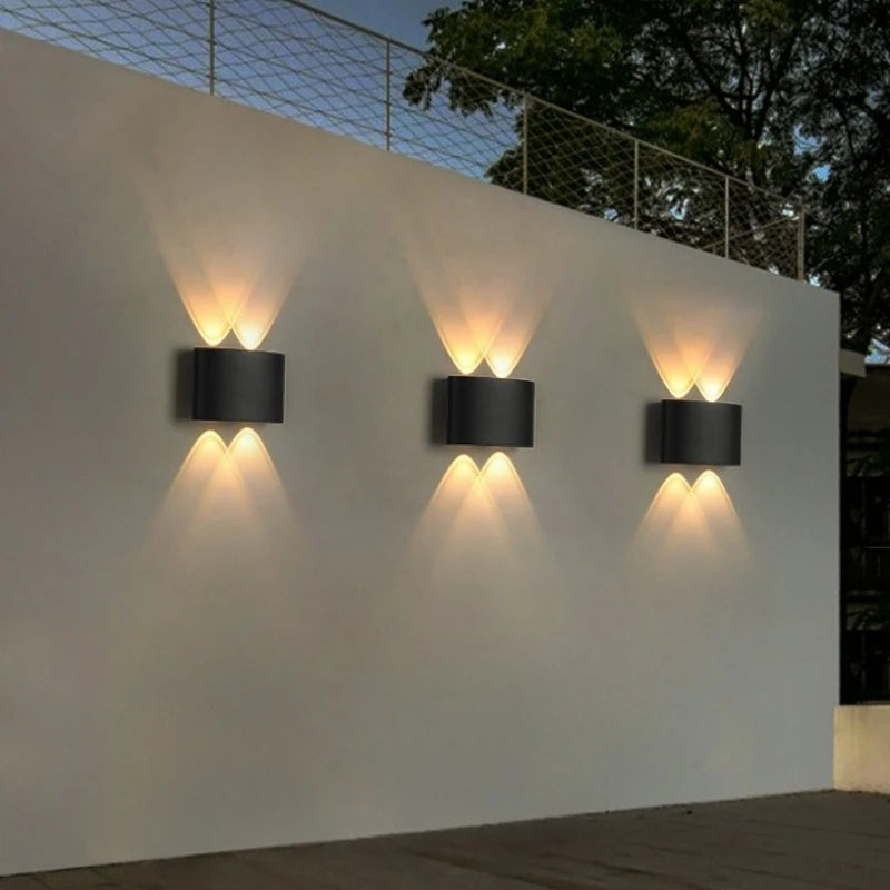 Tuya RGB LED Wall Lamps Outdoor Up Down IP65 Waterproof Garden Sconce Porch Yard Google Alexa APP Exterior Wall Lights AC85-265V