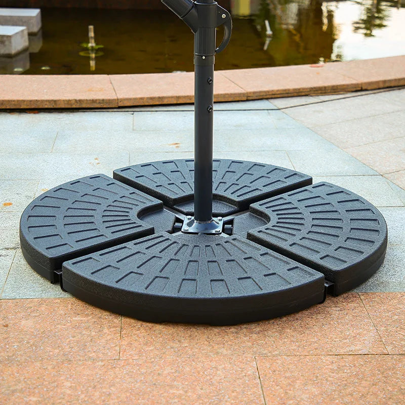 Outdoor Fan Shaped Umbrella Base Heavy Duty Sand Bags Parasol Holder Beach Garden Patio Sunshade Water and Sand Filled Stand