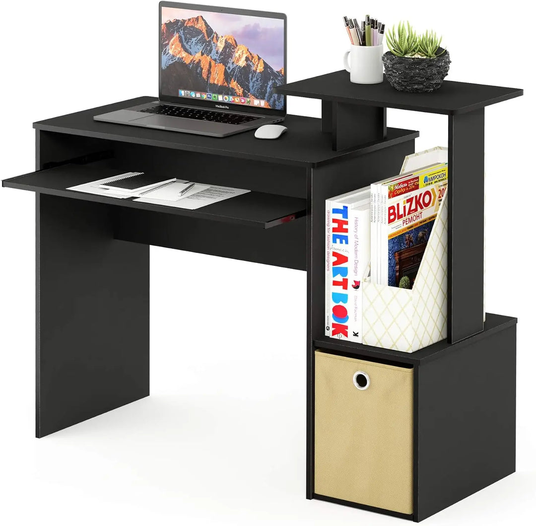 Furinno Econ Multipurpose Home Office Computer Writing Desk, Black/Brown 2024 USA