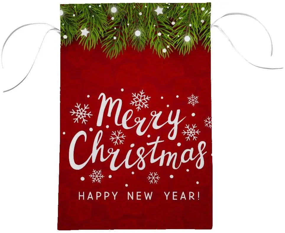 Garden Flag Red Christmas New Year Winter Hello Welcome House Flags Home Yard Banner for Outside Flower Pot Double Side Print Ba