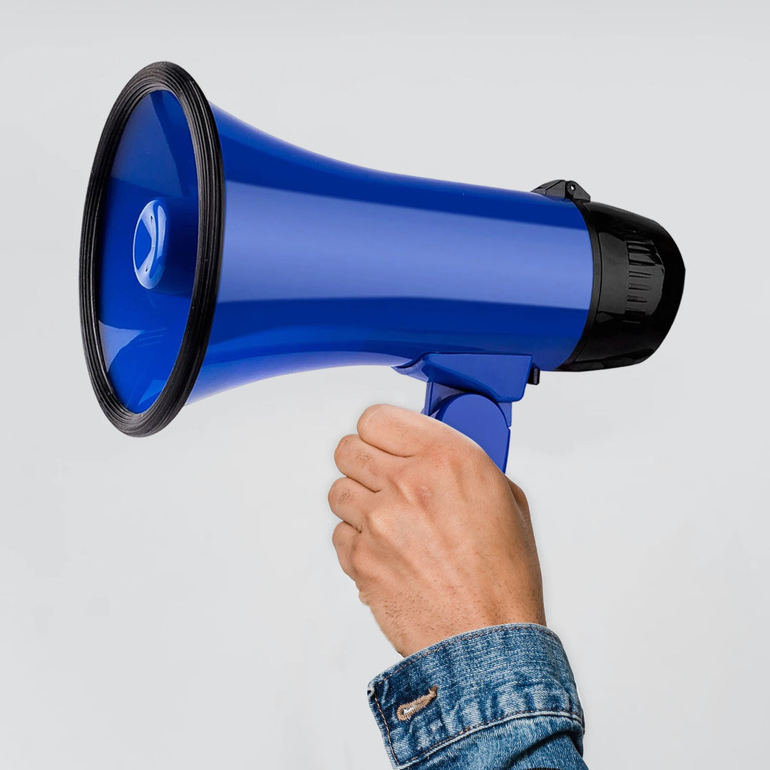 Handheld Bullhorn Megaphone Voice Lightweight Bullhorn Speaker Alarm for Football Outdoor Microphone Loudspeaker Adjustable