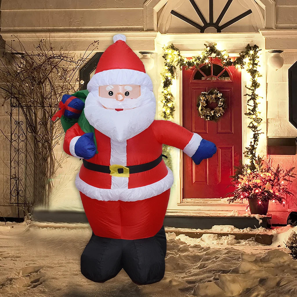 1.2M Christmas Inflatable Santa Claus Outdoor Decoration for Yard with LED Lights