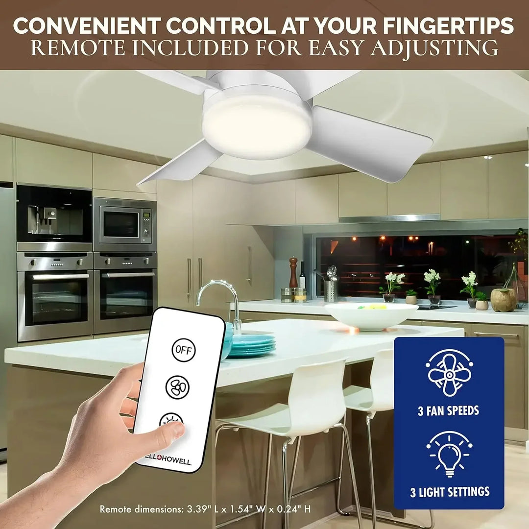 30W Ceiling Fan Led Light E27 Socket Fan With Smart Remote Control 1000Lm 5000K Bulb Fan Lamp For Bedroom Living Room