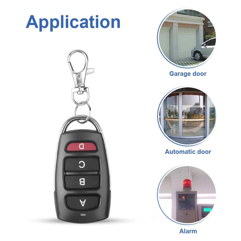 KEBIDUMEI 433Mhz Copy Remote Control Auto 4 Keys Code Garage Gate Door Garage Door Control Duplicator Portal Remote Control Key