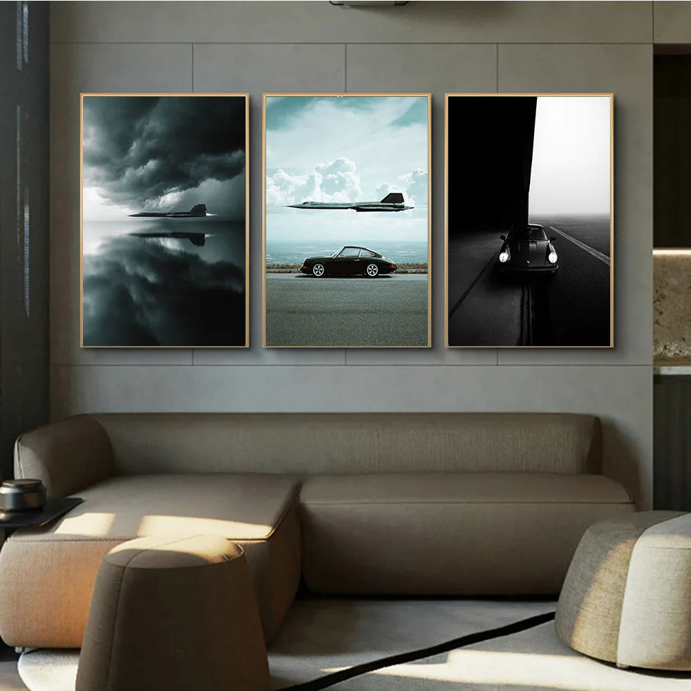 Beautiful Plane & Car Art Canvas Prints For Your Home Décor