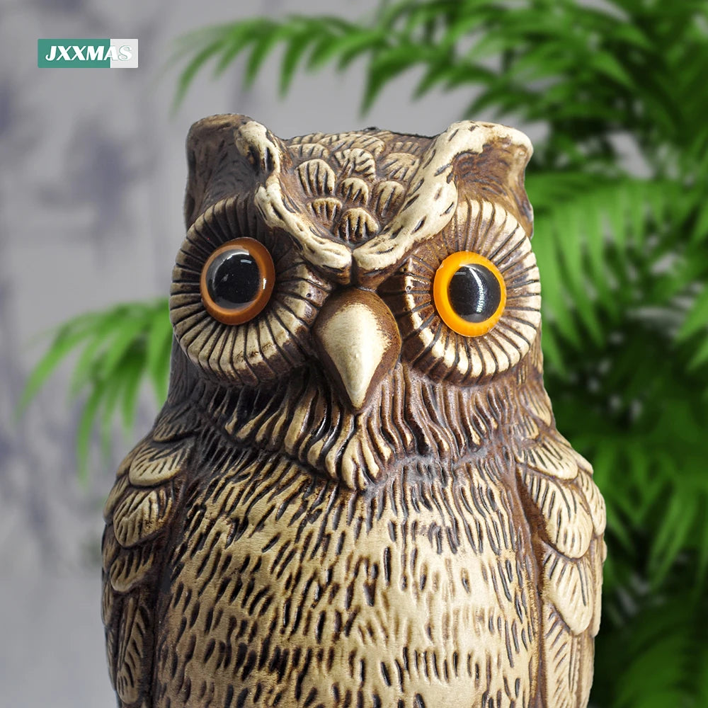 Realistic Birds Owl Scared Animal Scarecrow Home Decor Lawn Courtyard Decoration Art Sculpture Garden Statue Desktop Crafts Toys